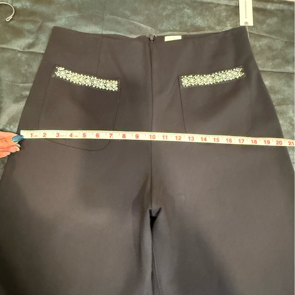 🔥NWT Anthropologie Maeve Women’s Black Pants Wide Leg Sz 32T🔥 - Picture 9 of 10